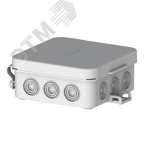 Изображение товара Коробка распаячная ОУ 97х80х35мм уст.лапки 12 мембр.вводов полип.серая IP55 (шт)