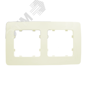Изображение товара Рамка двухместная, скрытой установки, цвет слоновая кость (шт)