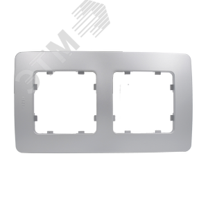 Изображение товара Рамка двухместная, скрытой установки, цвет серебро (шт)