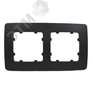 Изображение товара Рамка двухместная, скрытой установки, цвет черный (шт)