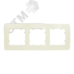 Изображение товара Рамка трехместная, скрытой установки, цвет слоновая кость (шт)