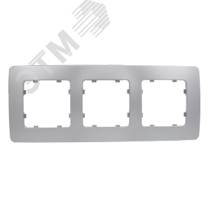 Изображение товара Рамка трехместная, скрытой установки, цвет серебро (шт)