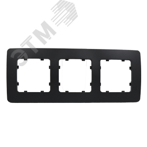 Изображение товара Рамка трехместная, скрытой установки, цвет черный (шт)