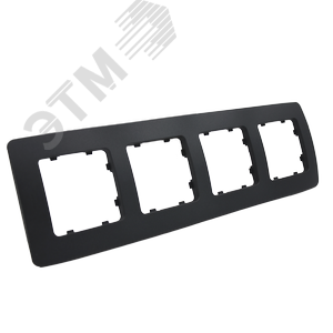 Изображение товара Рамка четырехместная, скрытой установки, цвет черный (шт)