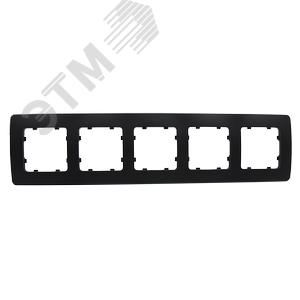 Изображение товара Рамка пятиместная, скрытой установки, цвет черный (шт)