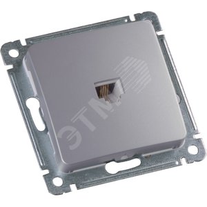 Изображение товара MASTER Розетка компьютерная скрытой установки, в рамку, серебро (шт)