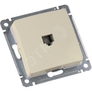 Изображение товара MASTER Розетка телефонная скрытой установки, в рамку, слоновая кость (шт)