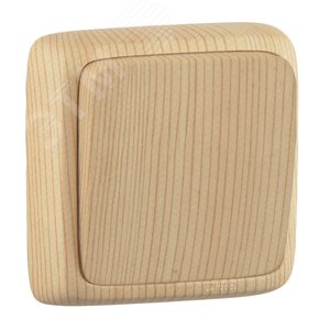 Изображение товара Выключатель одноклавишный наружный с изоляционной пластиной сосна 10А (шт)