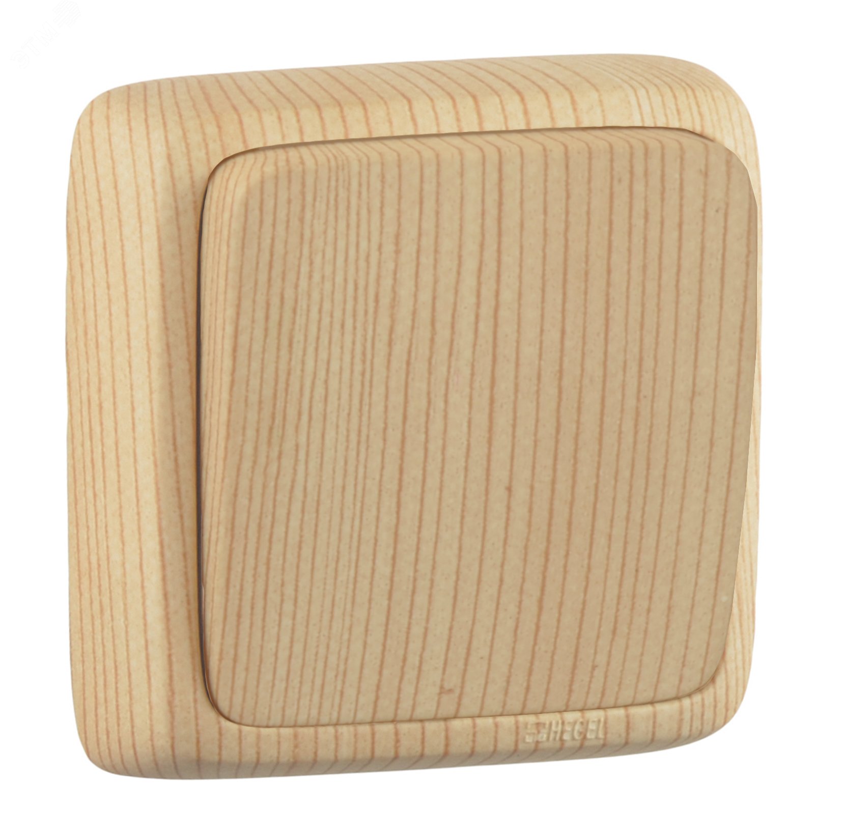 Изображение товара Выключатель одноклавишный наружный с изоляционной пластиной сосна 10А