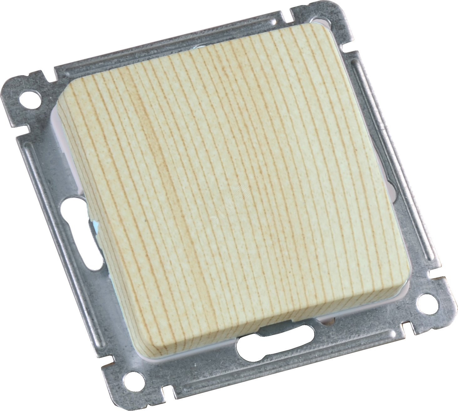 Изображение товара Выключатель одноклавишный скрытой установки в рамку серийный HEGEL Master сосна