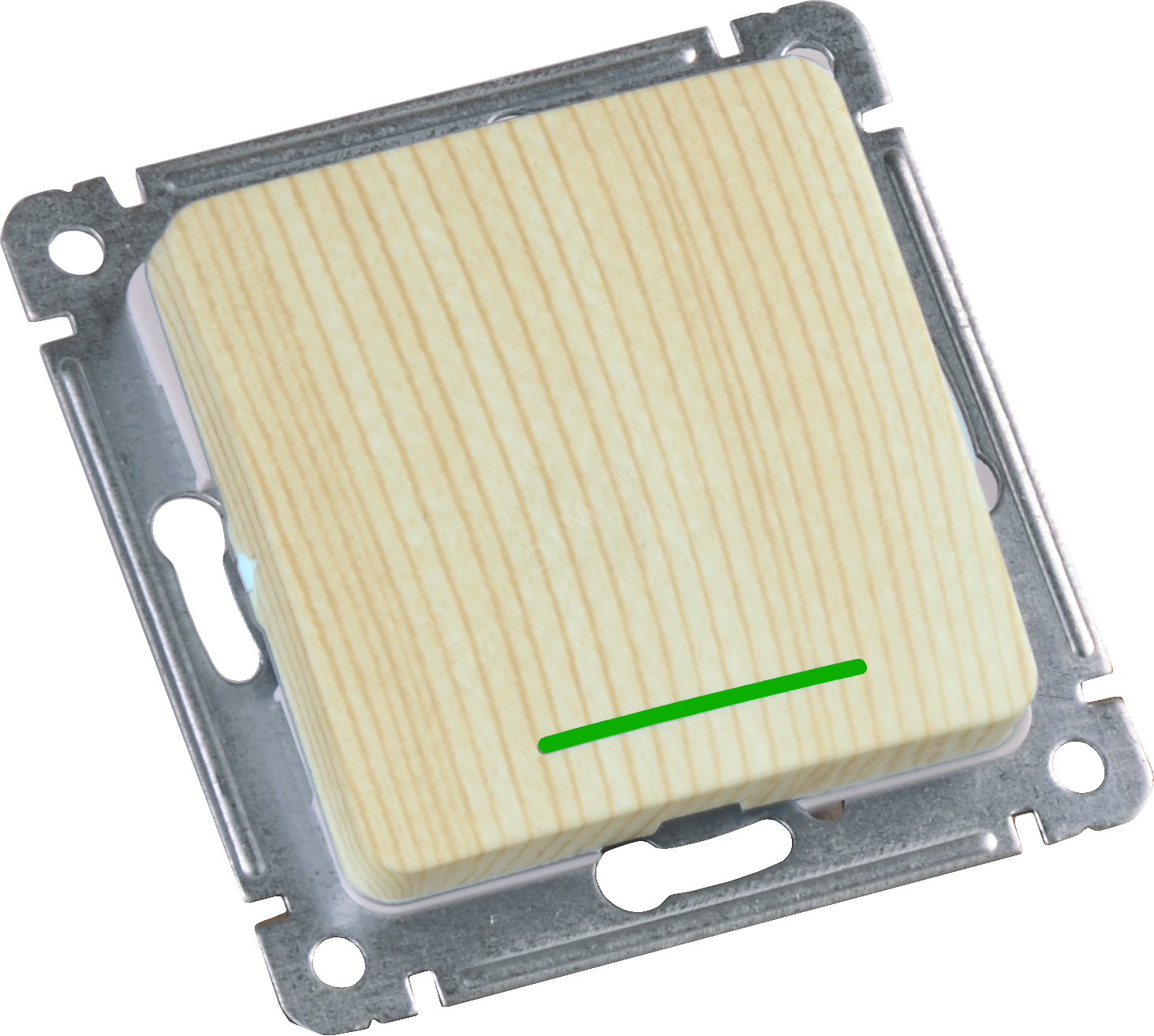 MASTER Звонковая кнопка с индикацией, одноклавишная скрытой установки, в рамку, сосна ВС10-432-02 HEGEL