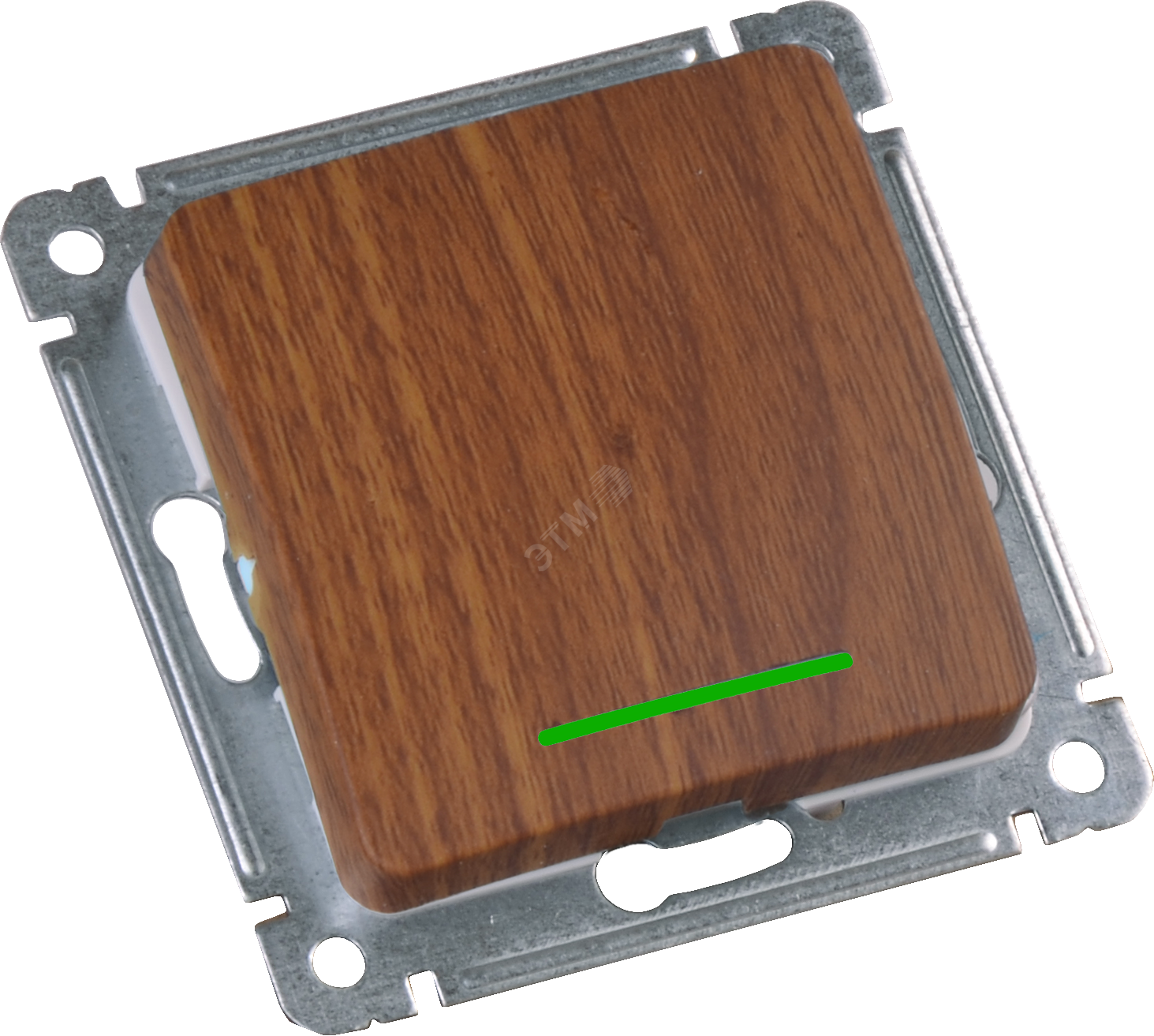 MASTER Звонковая кнопка с индикацией, одноклавишная скрытой установки, в рамку, дуб ВС10-432-05 HEGEL