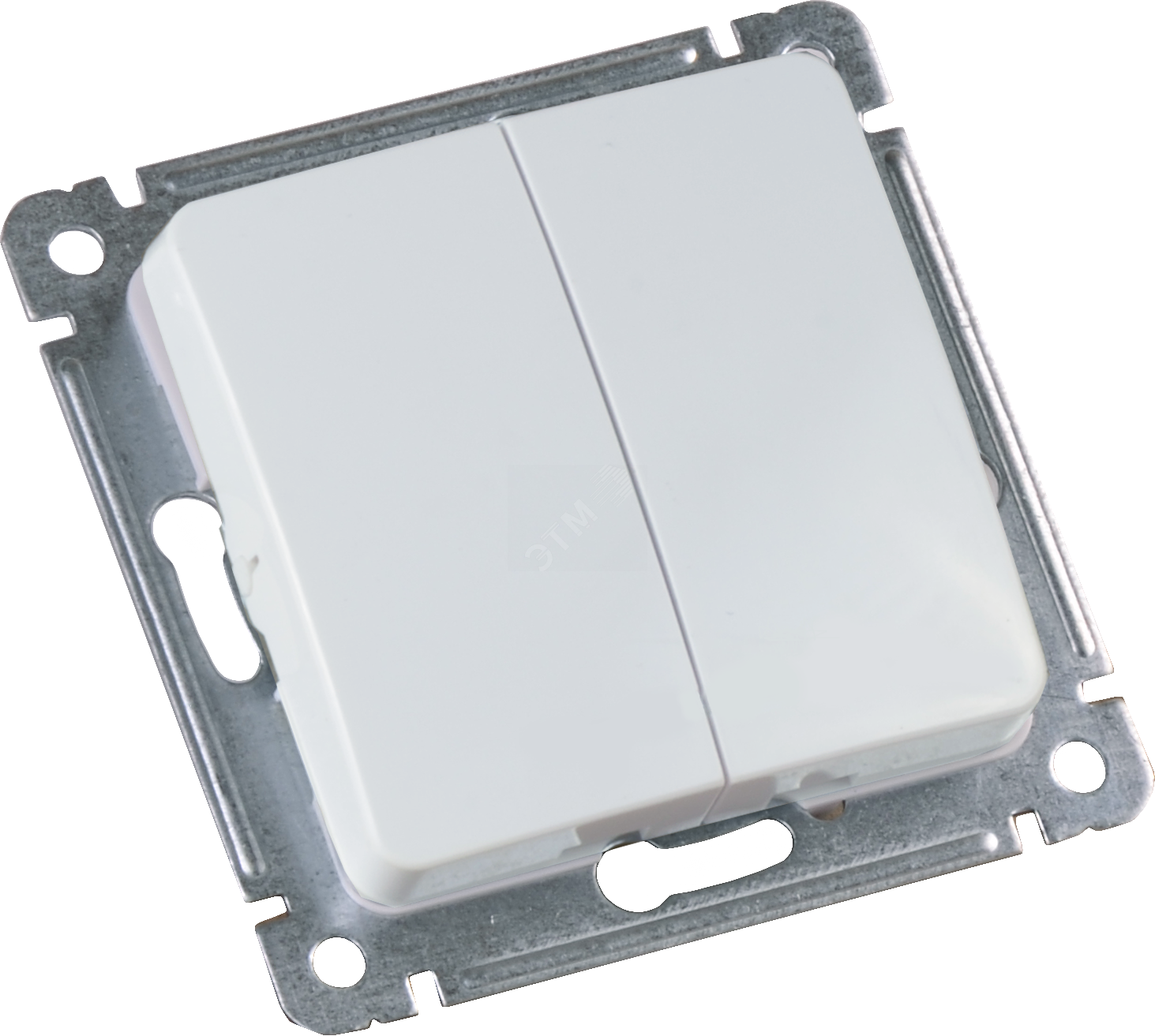 MASTER Выключатель двухклавишный скрытой установки, в рамку, белый ВС10-451 HEGEL