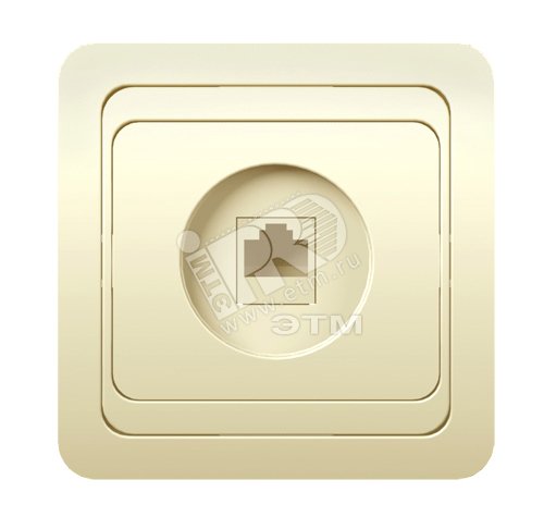 Изображение товара Розетка компьютерная СП кремовая Classic Powerman 1156520 для сухих помещений
