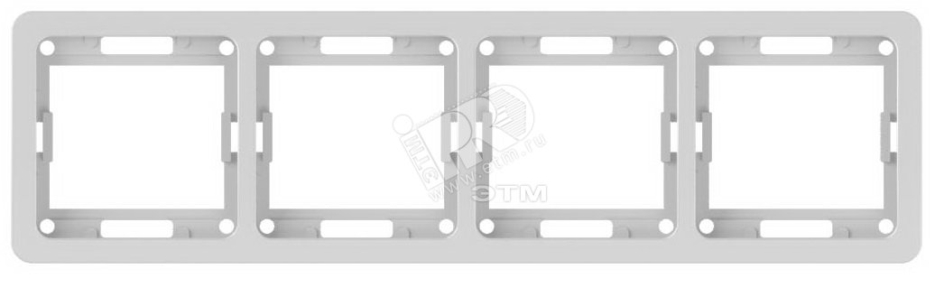 Изображение товара CLASSIC Рамка 4 поста горизонтальная белая (шт)