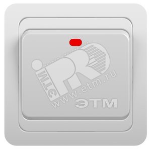 Выключатель одноклавишный, скрытый, белый, с индикацией 10А, 2121 Powerman