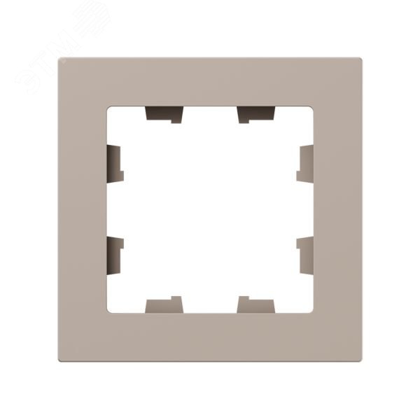 Изображение товара Рамка 1-местная кремовая пластиковая Эпика EKF для фиксации механизмов