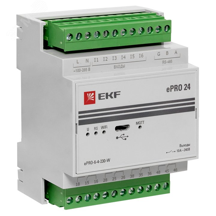Модуль базовый ePRO удаленного управления 6вх/4вых 230В WiFi PROxima ePRO-6-4-230-W EKF - превью 2
