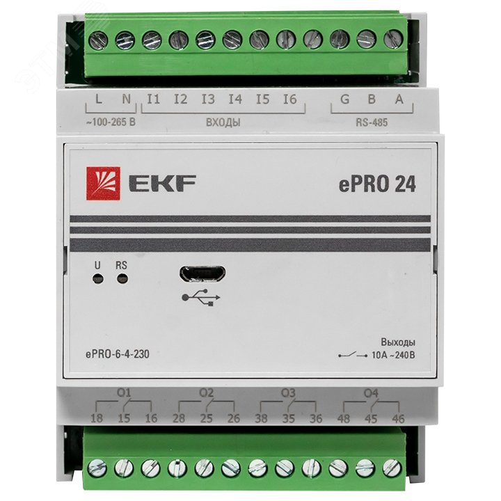 Модуль расширения ePRO удаленного управления 6вх4вых 230В PROxima ePRO-6-4-230 EKF - превью 3