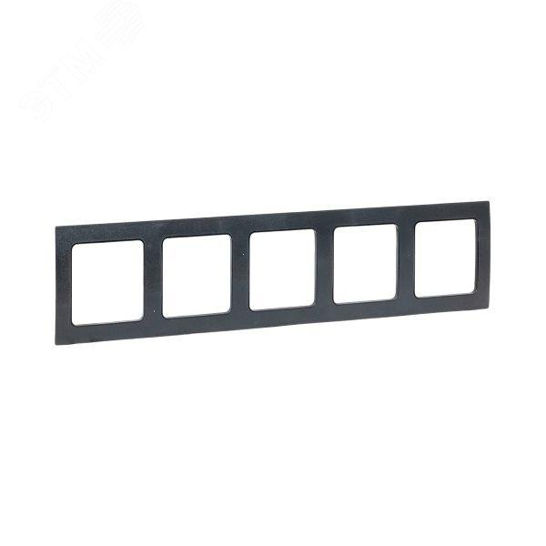 Изображение товара Стокгольм Рамка 5-местная черная EKF PROxima (шт)
