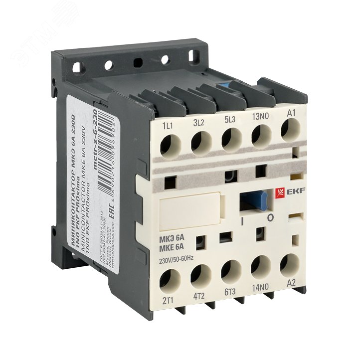 Изображение товара Миниконтактор МКЭ 6А 230В 1NO PROxima (шт)
