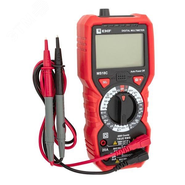 Изображение товара Мультиметр цифровой MS18C EKF Professional (шт)