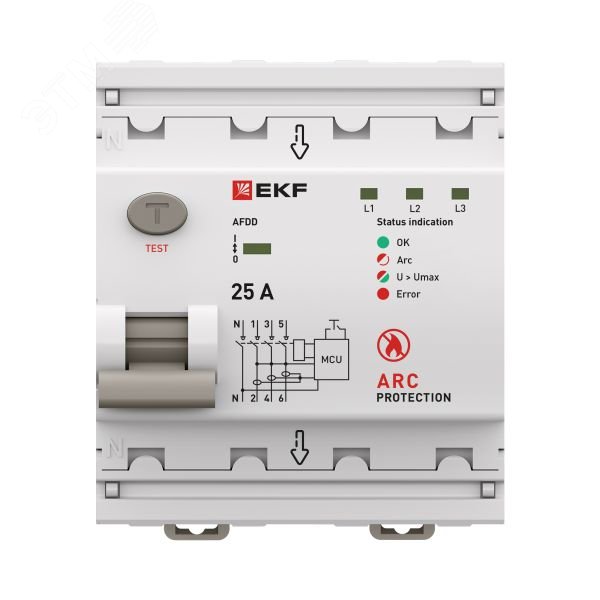 Устройство защиты от дугового пробоя (УЗДП) 3P+N 25А PROXIMA EKF