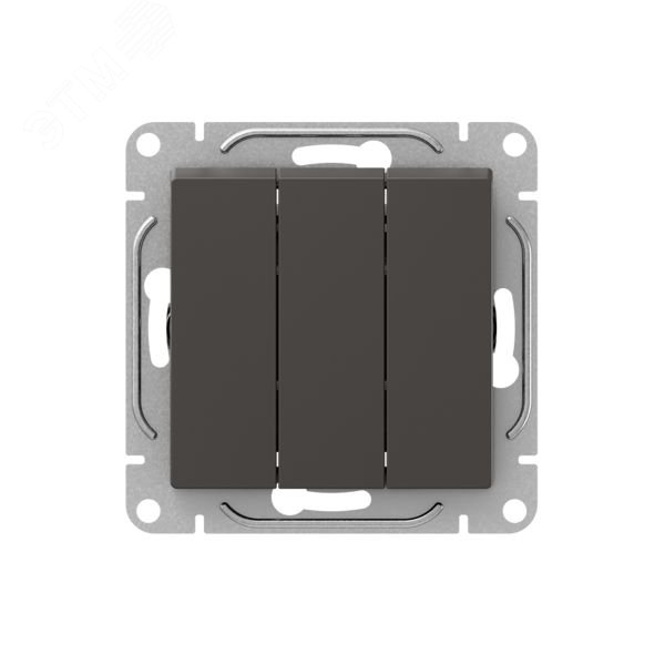 Изображение товара Механизм выключателя. трёхклавишный. мокко Эпика EKF (шт)