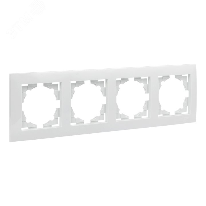 Изображение товара Рамка четырехпостовая Валенсия серии EKF белая 400 мм 82 мм 5 мм