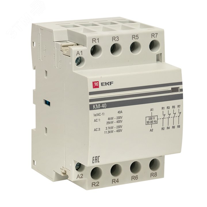 Изображение товара Контактор модульный КМ 40А 4NC (3 мод.) PROxima EKF