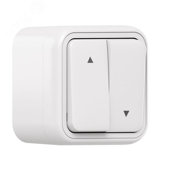Изображение товара Выключатель, для жалюзи белый, ОП, винтовые клеммы белый, Бронто EKF (шт)