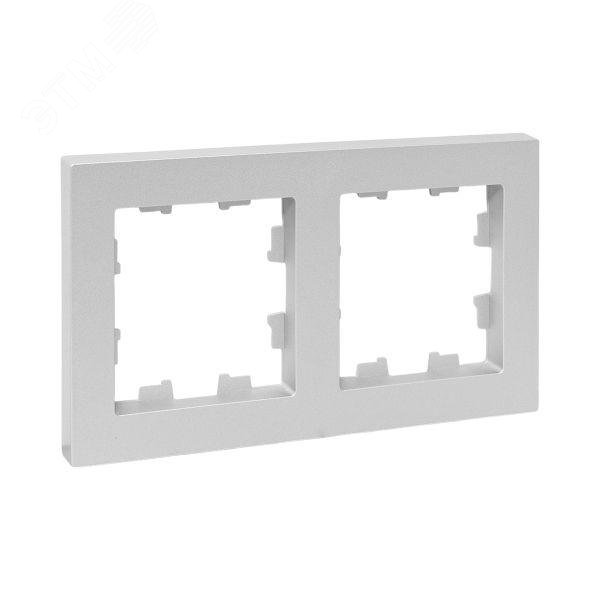 Изображение товара Эпика Рамка двухместная алюминий пластик EKF серия Эпика