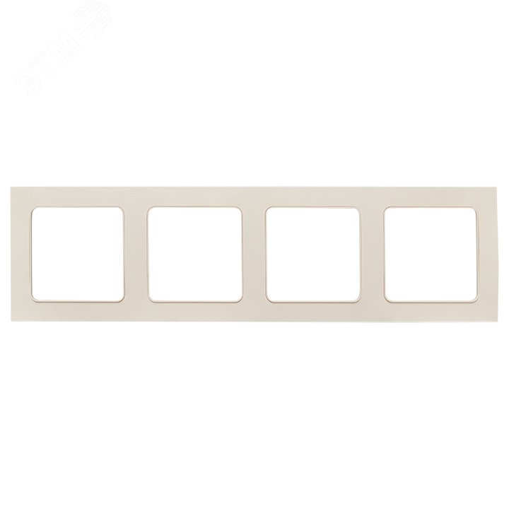 Изображение товара Рамка 4-местная белая серия Стокгольм EKF для электроустановочных изделий
