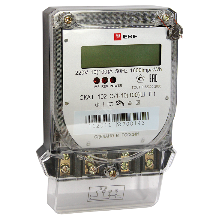 Счетчик электрической энергии СКАТ 102Э/1-10(100) Ш П1 EKF PROxima EKF ...