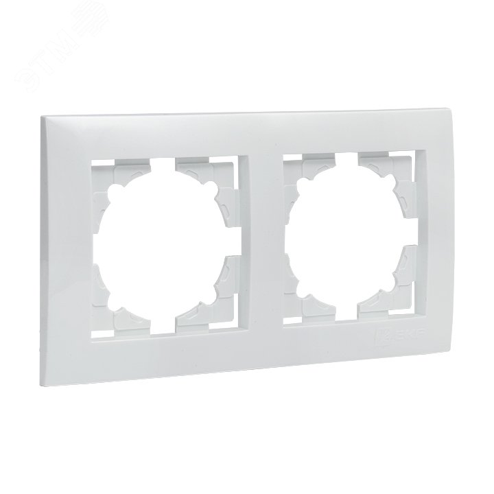 Изображение товара Рамка двухпостовая Валенсия EKF из поликарбоната белая серия Валенсия