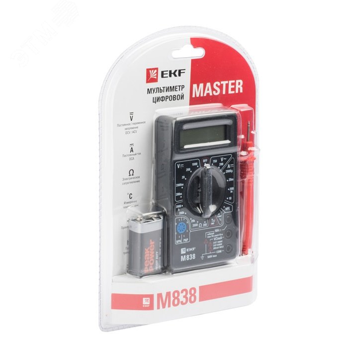 Мультиметр цифровой M838 Master In-180701-bm838 EKF - превью 4