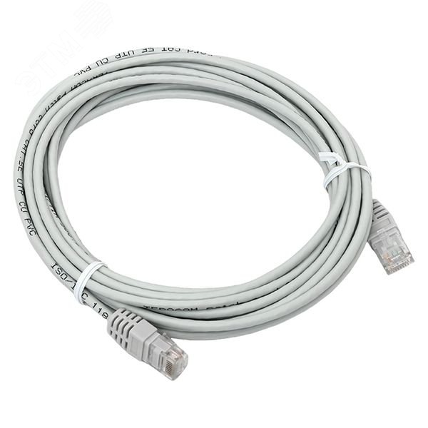 Изображение товара Патч-корд TERACOM Cat.5E 5м неэкранированный UTP PVC серый