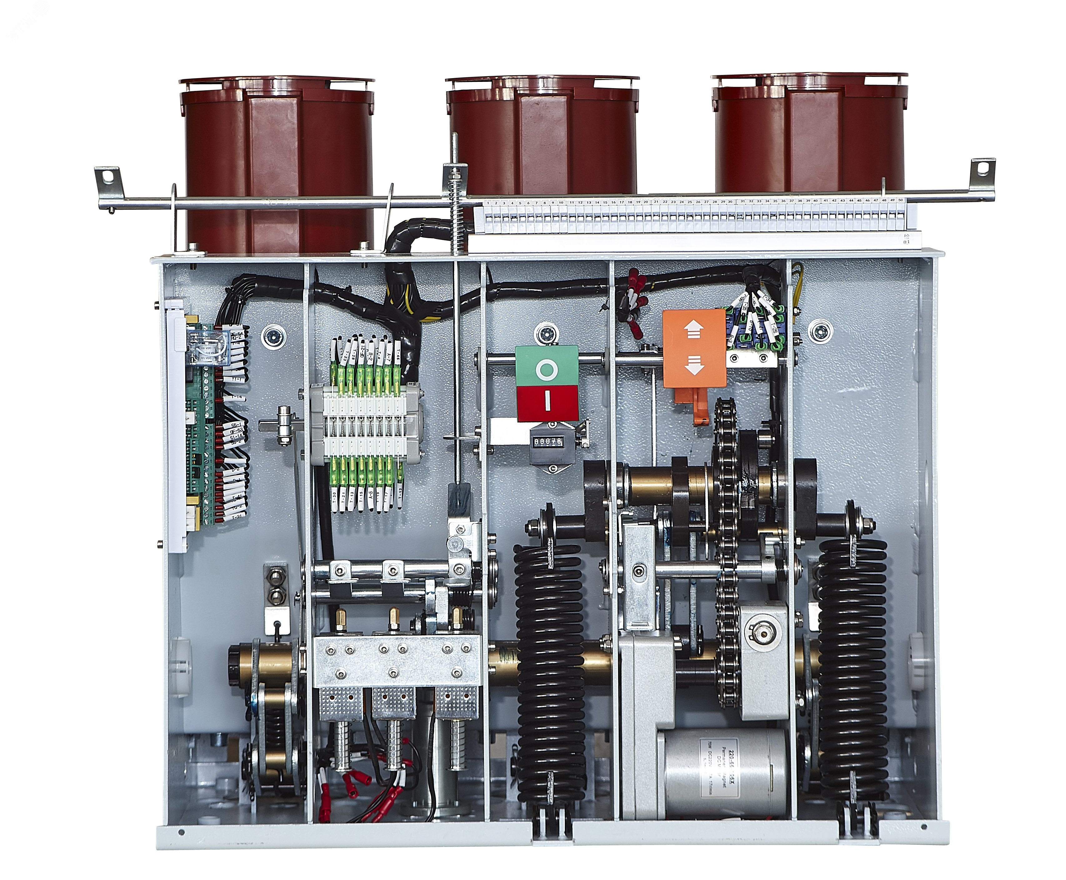 Ваккуумный выключатель BB/-10-1250-25-210-3 стационарного исполнения, с магнитом блокировки включения, с правой и левой блокировкой, с 2 токовыми катушками отключения, опер. Ток 220 В AC/DC ppt22t2plbbv21s1225 EKF - превью 3