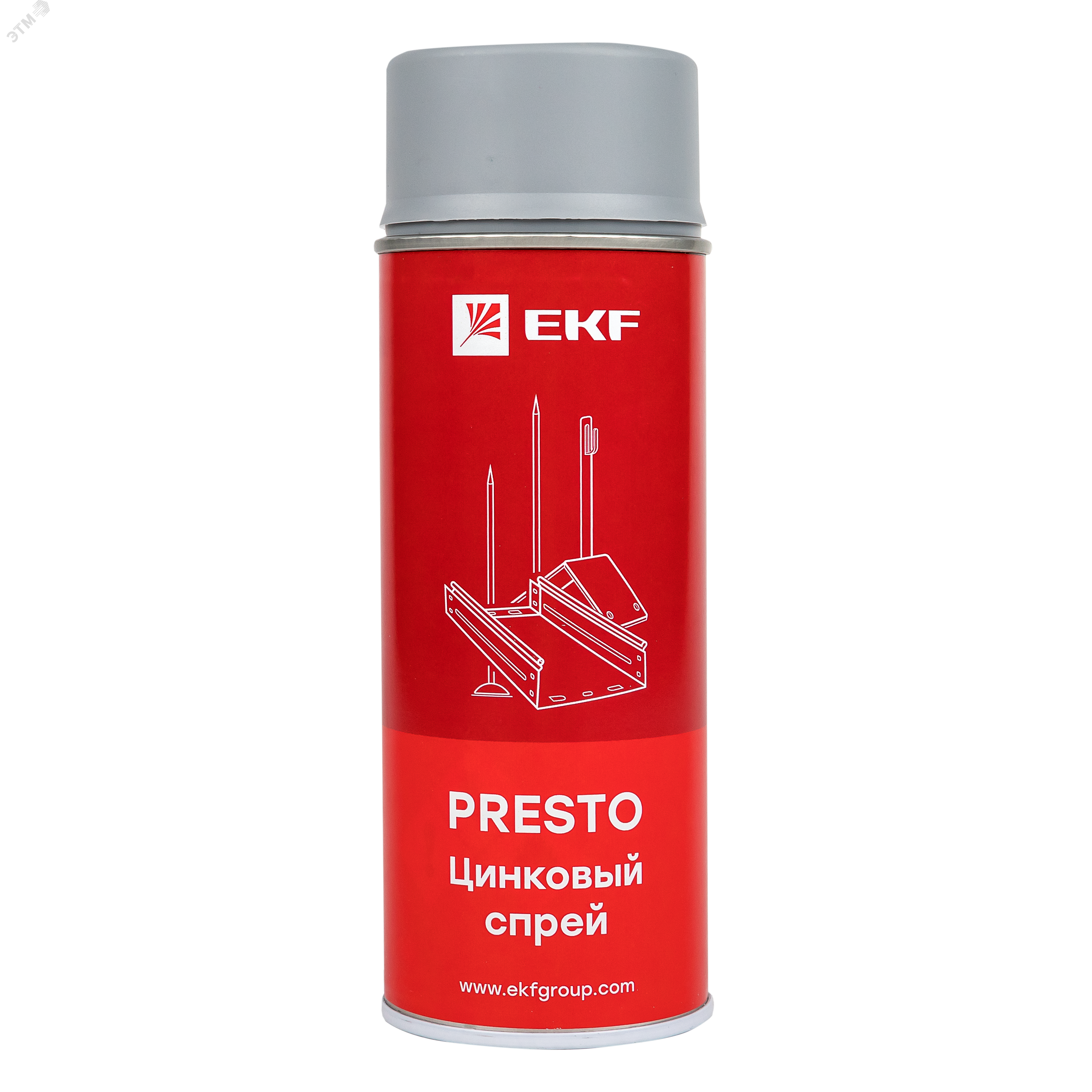 Цинковый спрей Presto 400мл lp-zinc EKF - превью 2