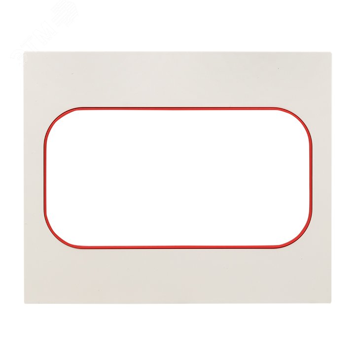Стокгольм Рамка для розетки 2-местная белая с линией цвета красный EYM-G-304-20 EKF - превью 2