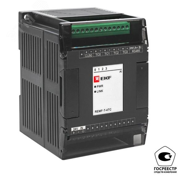 Изображение товара Модуль ввода термопар REMF 4 PRO-Logic с поверкой для промышленной автоматизации