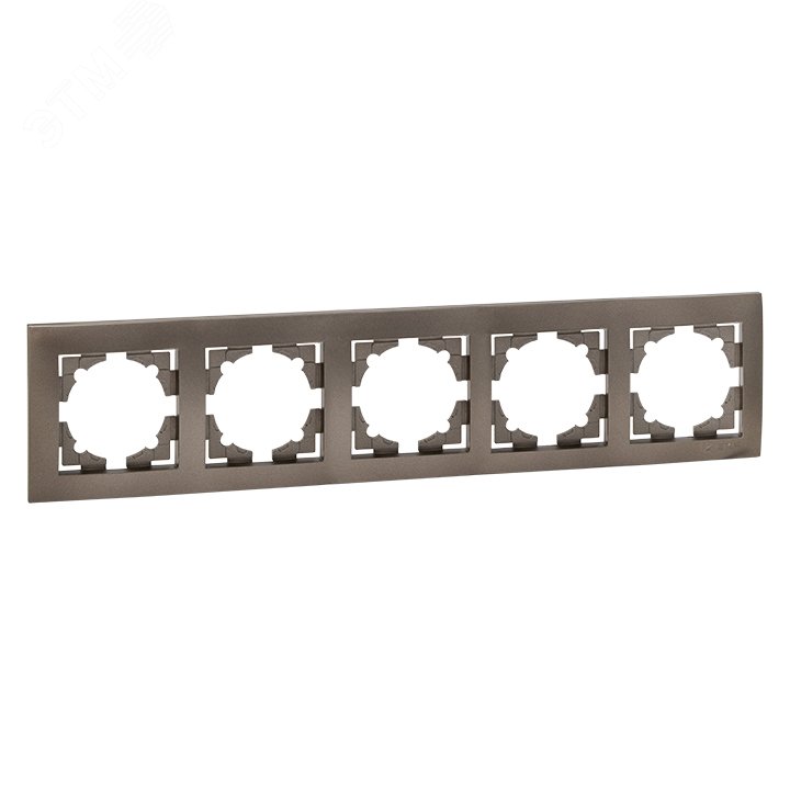 Изображение товара Рамка 5-местная EKF Валенсия графит для электроустановочных изделий