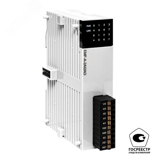 Изображение товара Модуль аналогового в/в EMF 2/2 PRO-Logic с поверкой для расширения системы автоматизации