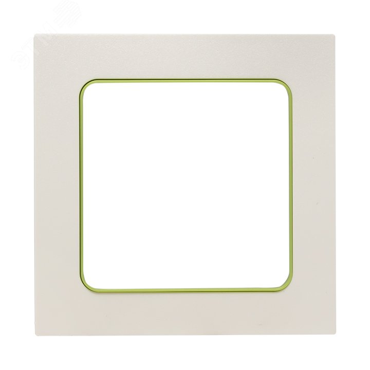 Стокгольм Рамка 1-местная белая с линией цвета зеленый EXM-G-302-20 EKF - превью 2
