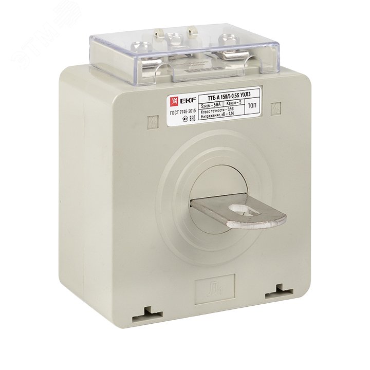 Изображение товара Трансформатор тока ТТЕ-A-150/5А с клеммой напряжения класс точности 0,5S PROxima (шт)