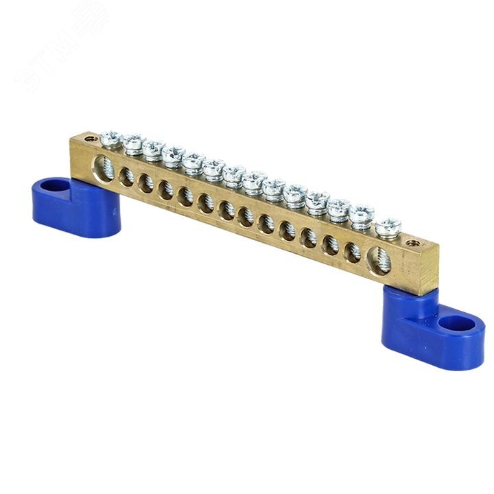 Изображение товара Шина нулевая 63.14 2 изолятора стойка латунь (шт)