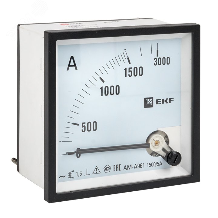 Изображение товара Амперметр аналоговый PROxima AM-A961 1500А трансформаторное подключение монтаж на панель