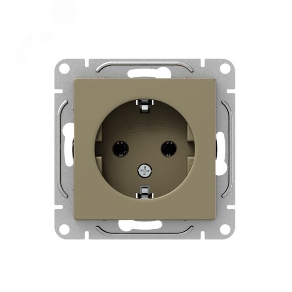 Изображение товара Механизм розетки 16А с заземлением без шторок шампань Эпика EKF