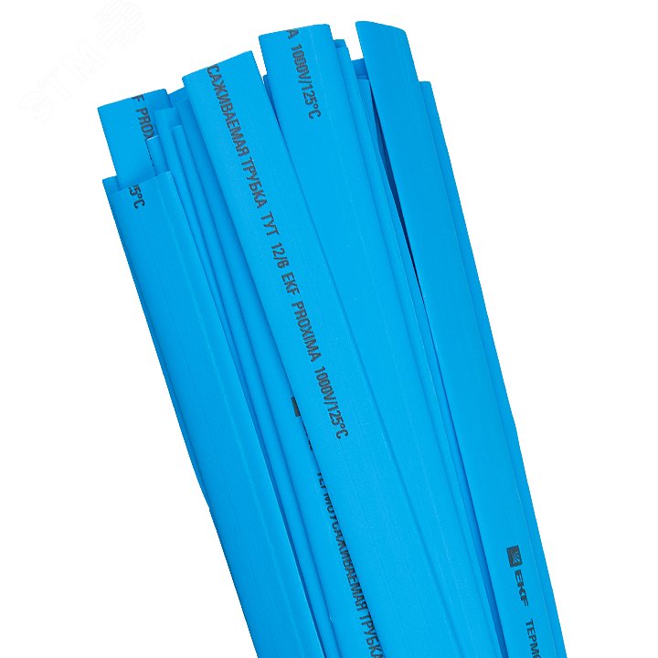 Трубка термоусаживаемая ТУТ нг 10/5 синяя в отрезках по 1м PROxima tut-10-g-1m EKF - превью 2