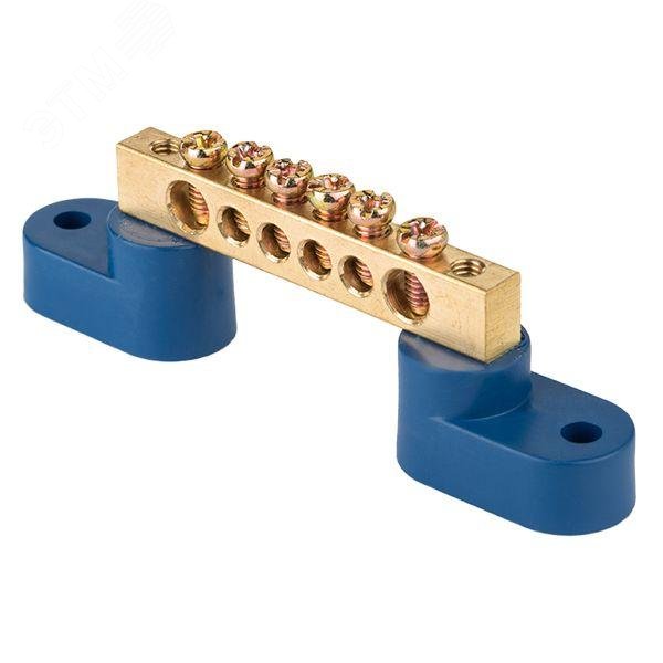 Изображение товара Шина нулевая PROxima 8х12мм 6 отверстий из латуни